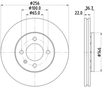 HELLA PAGID 8dd355125391 -  Тормозной диск